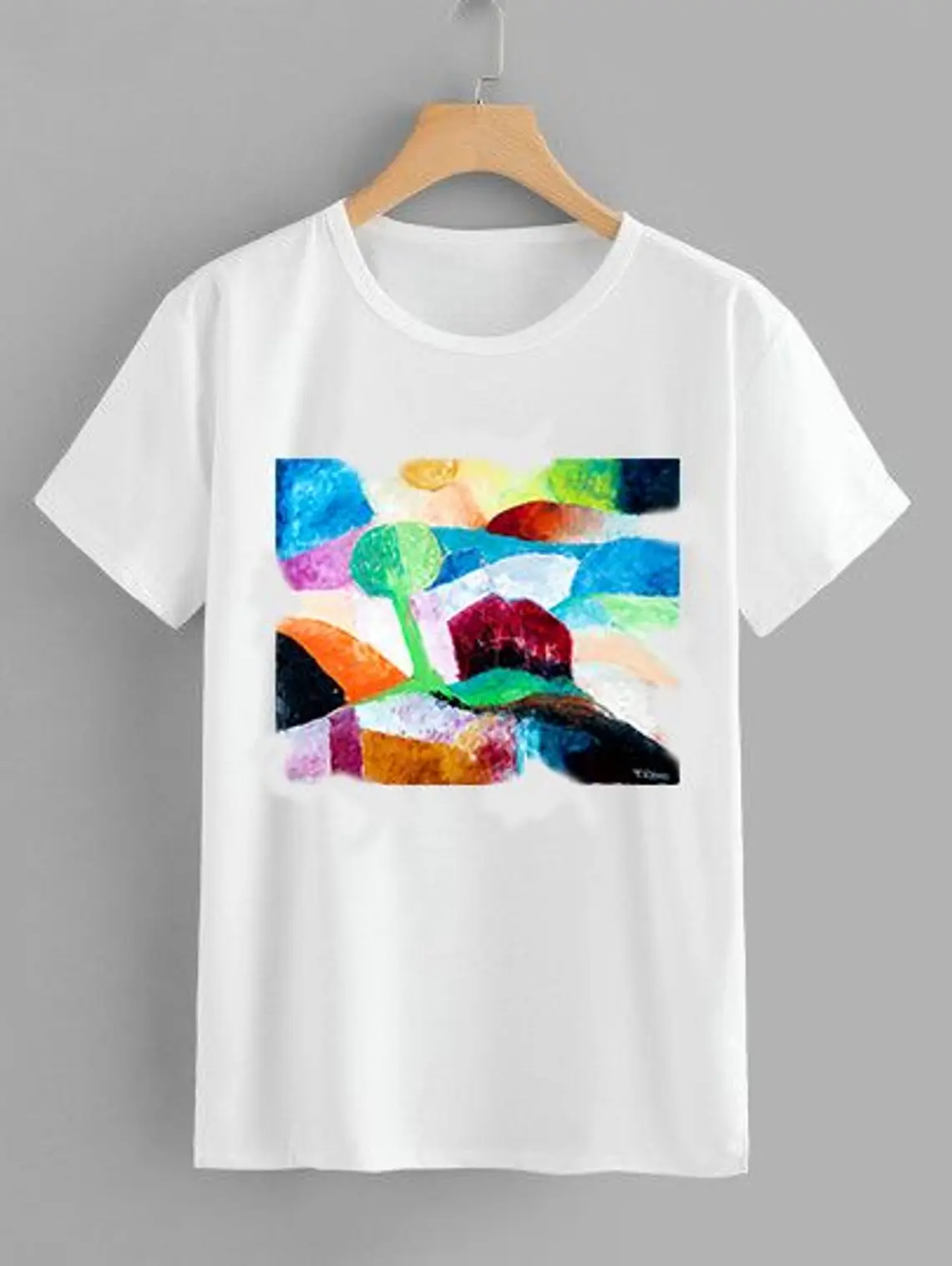 T-shirt - Art painting - Summer - White