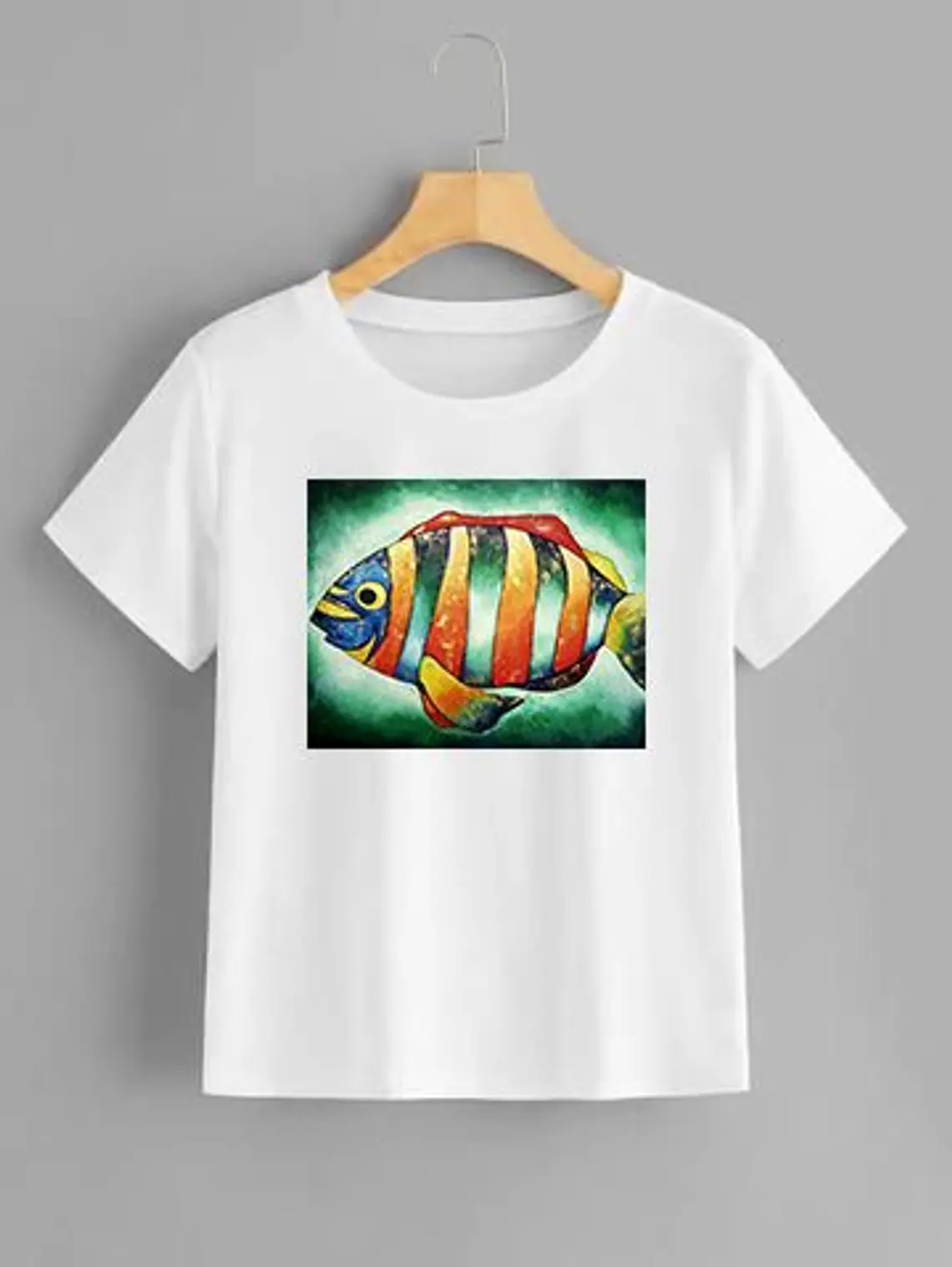 T-shirt - Art painting - Coral fish - White