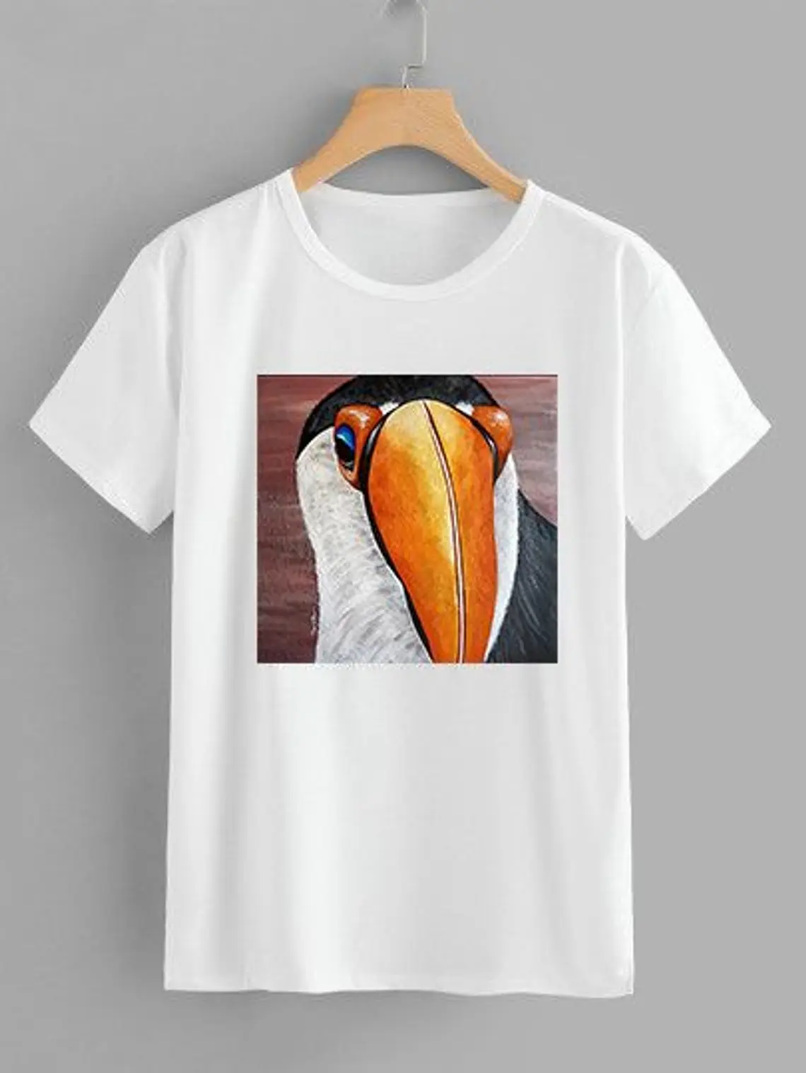 T-shirt - Art painting - Toucan - White