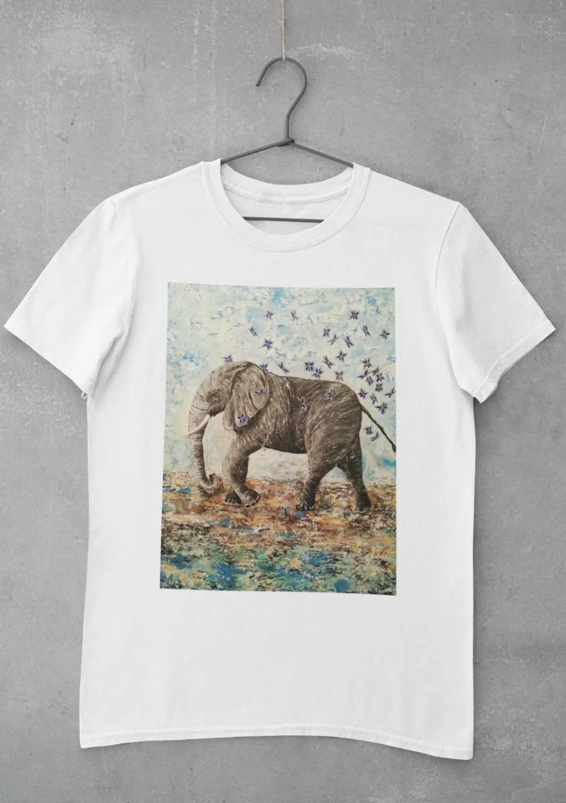 T-shirt - Art painting - Sri Lanka (Elephant) - White